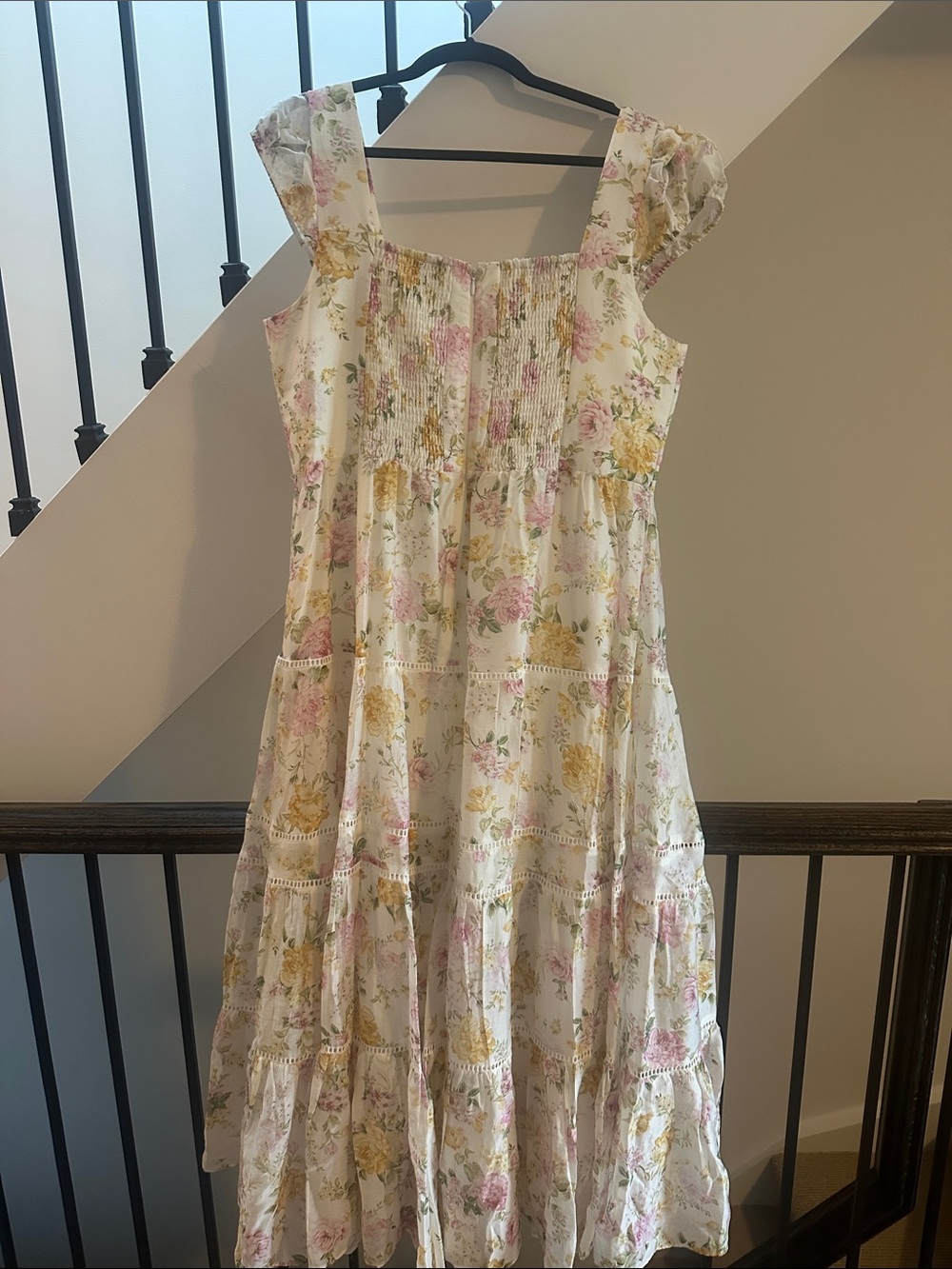 Ever New White Floral Sundress with Yellow and Pink Print - Picture 4 of 4